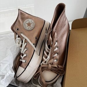 Converse CTAS LIFT HI particle beige/white Size 7 - Rare - NEW